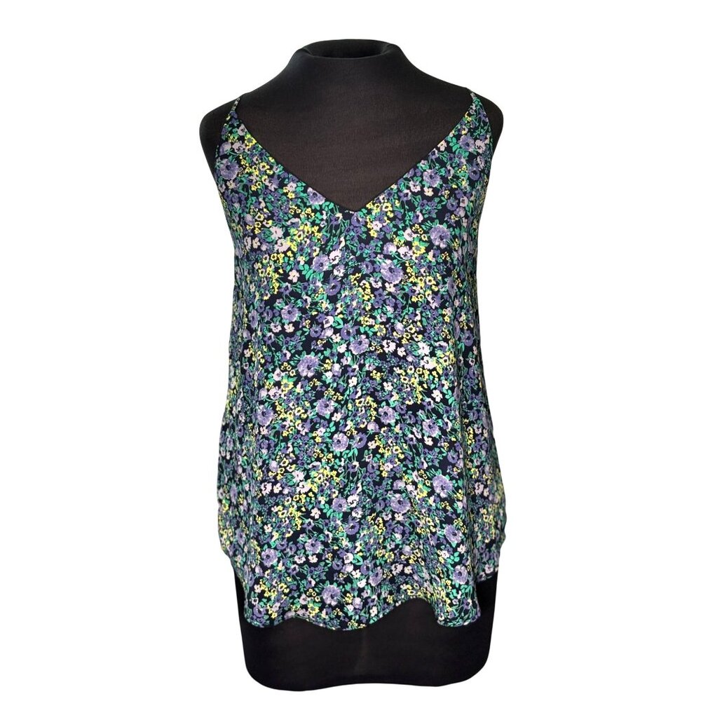 Loft Outlet Floral Sleeveless Blouse MP Petite Polyester